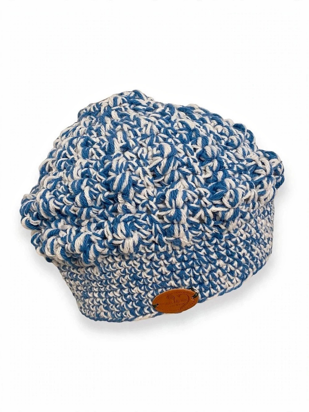 Blue & White Knit Beanie New